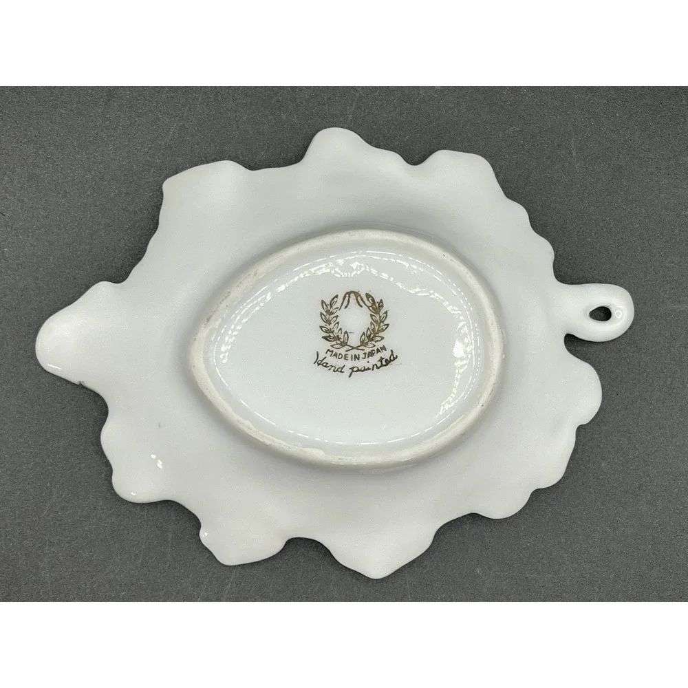 Lenox Leaf Shaped Trinket Jewelry Catch-All‎ Dish Floral Design Japan 5